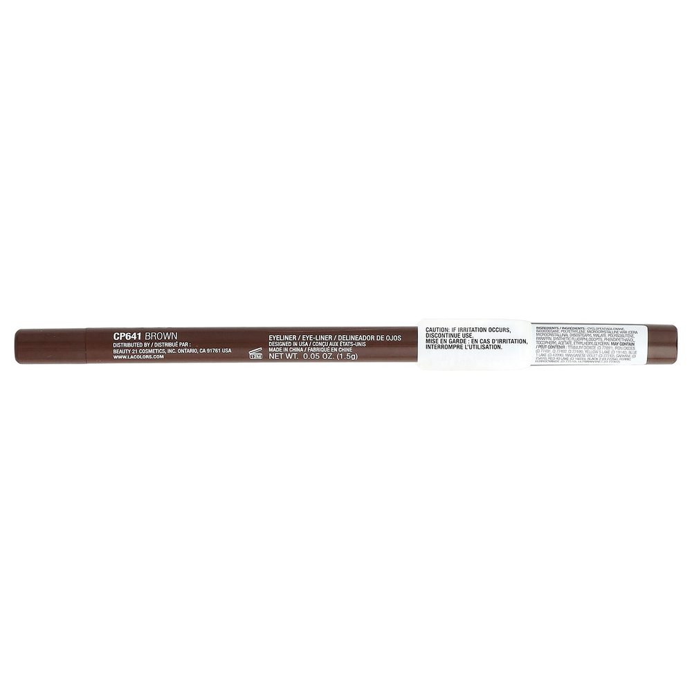 L.A. Colors, гелевая подводка для глаз, CP641 коричневая, 1,5 г (0,05 унции)