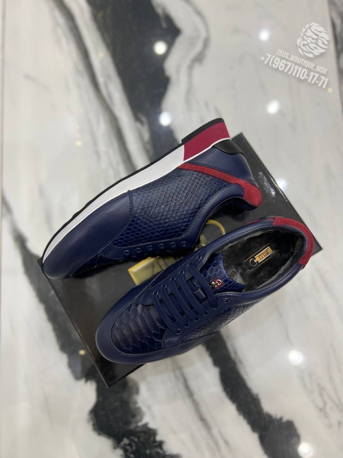 Кроссовки Zilli из кожи питона