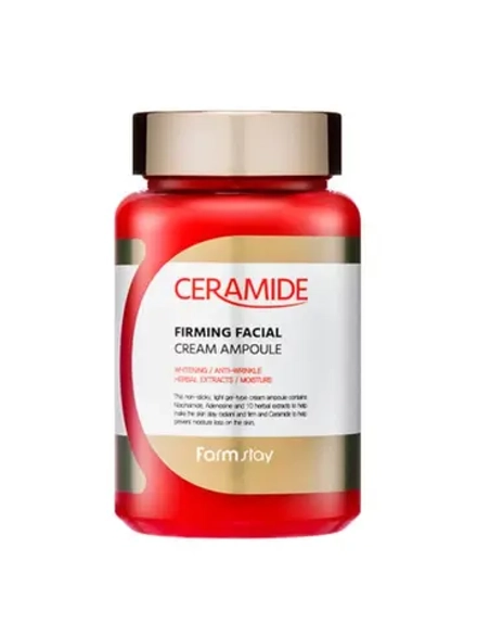 FARMSTAY - КРЕМ ДЛЯ ЛИЦА АМПУЛЬНЫЙ С КЕРАМИДАМИ CERAMIDE FIRMING FACIAL CREAM AMPOULE, 250 ML