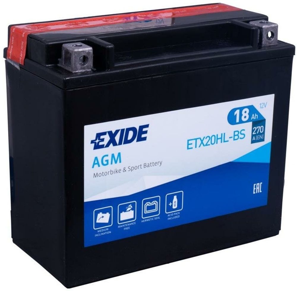 EXIDE ETX20HL-BS аккумулятор