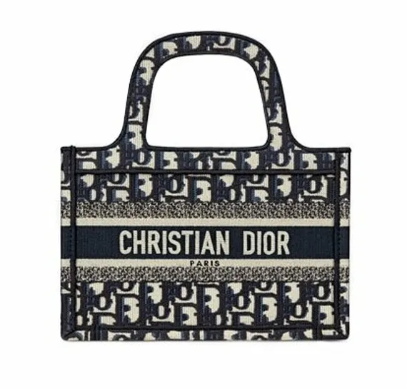 Сумка Dior Book Tote, модель мини-формата синий