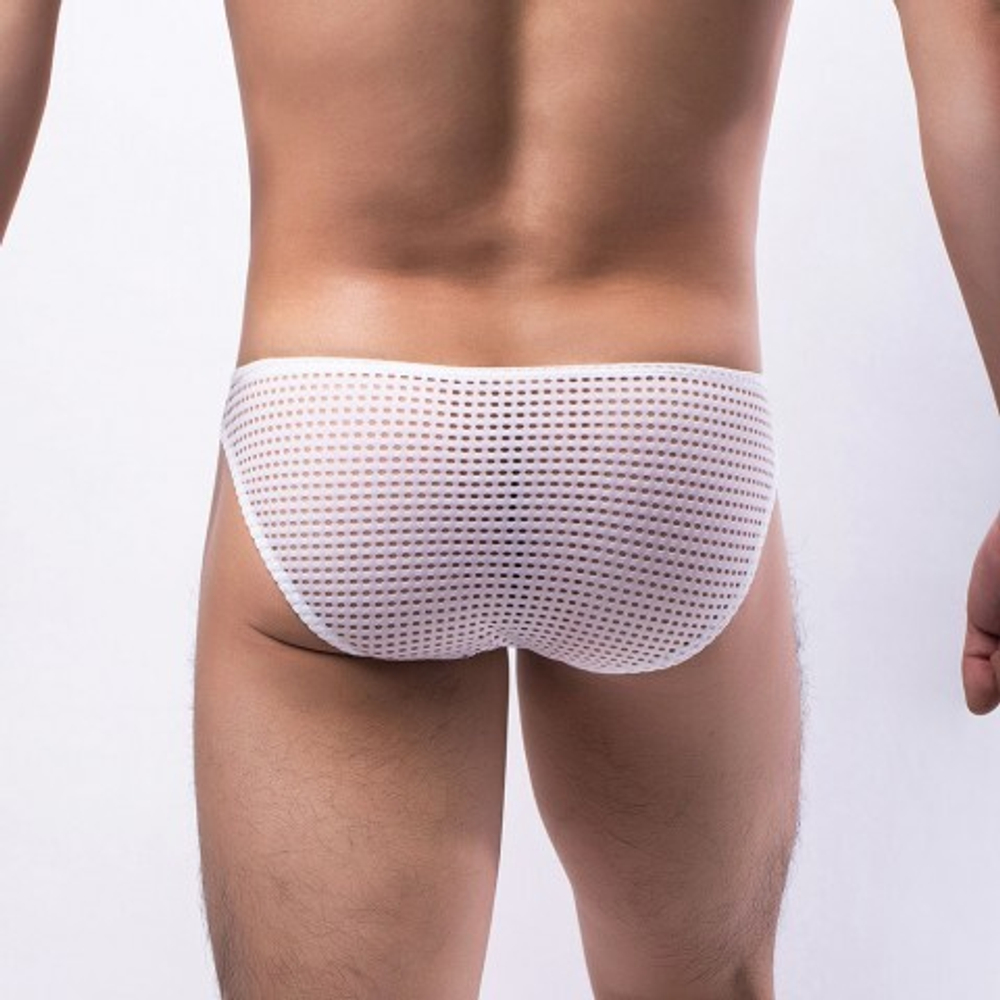 Мужские трусы из дышащей сетки белые (XL)