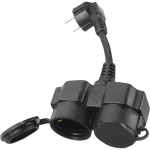 Удлинительный кабель Schuko IP44 с 2 розетками 22 см