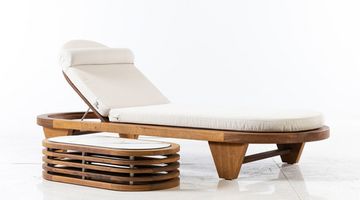 Шезлонг-лежак деревянный с матрасом Spain Турция