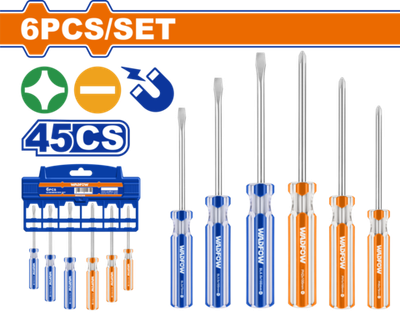 Набор отверток 6 шт (9/36) WADFOW WSS3206