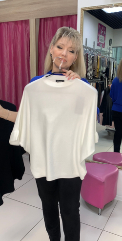 Укороченный джемпер "летучая мышь"