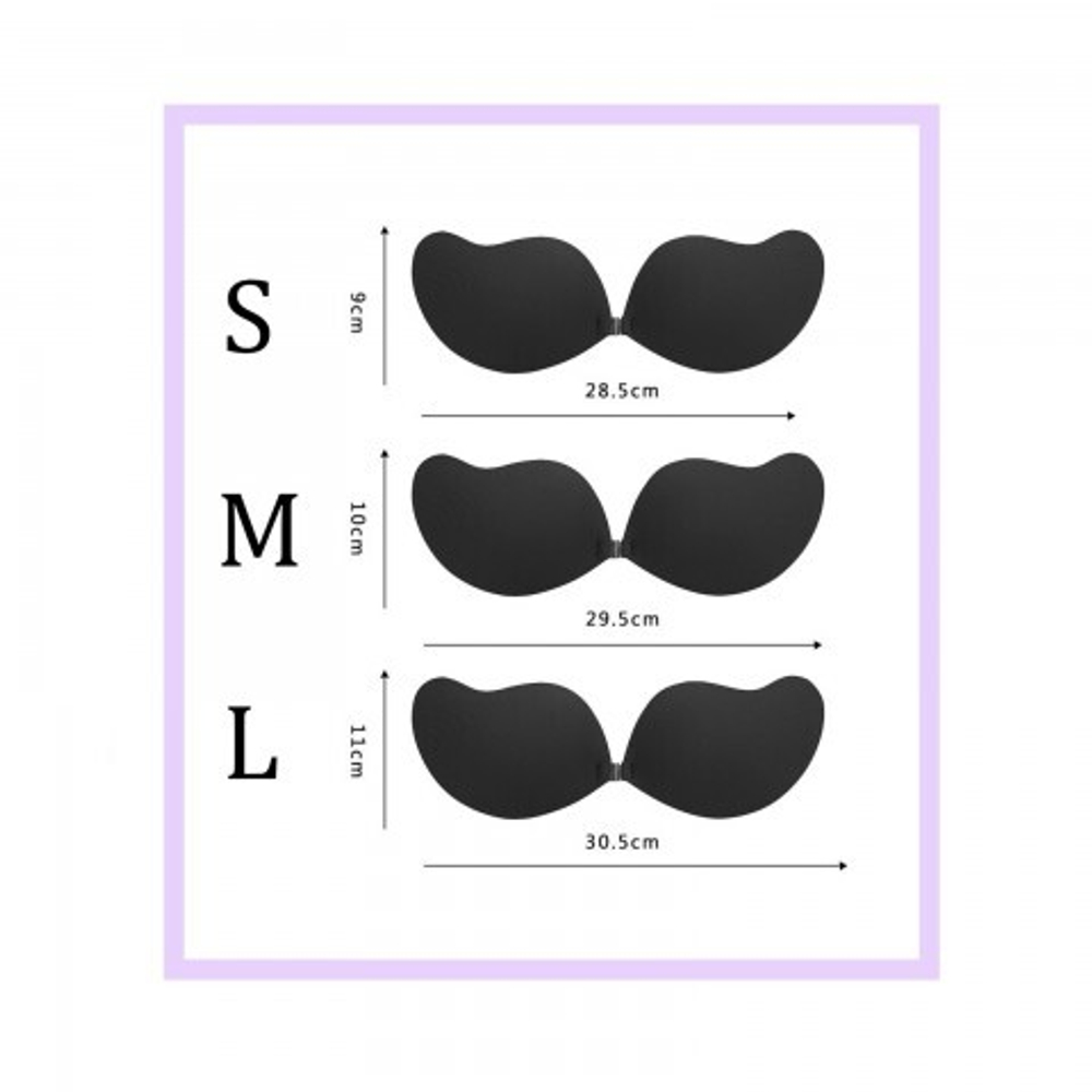 Пэстисы на грудь Оки-Чпоки, push up эффект. на силиконе, размер L, набор 2 шт, черный