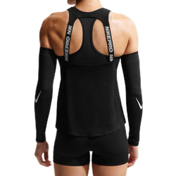 Женский топ теннисный Nike Pro Dri-Fit Elastika 2 Tank - black/white/metallic silver