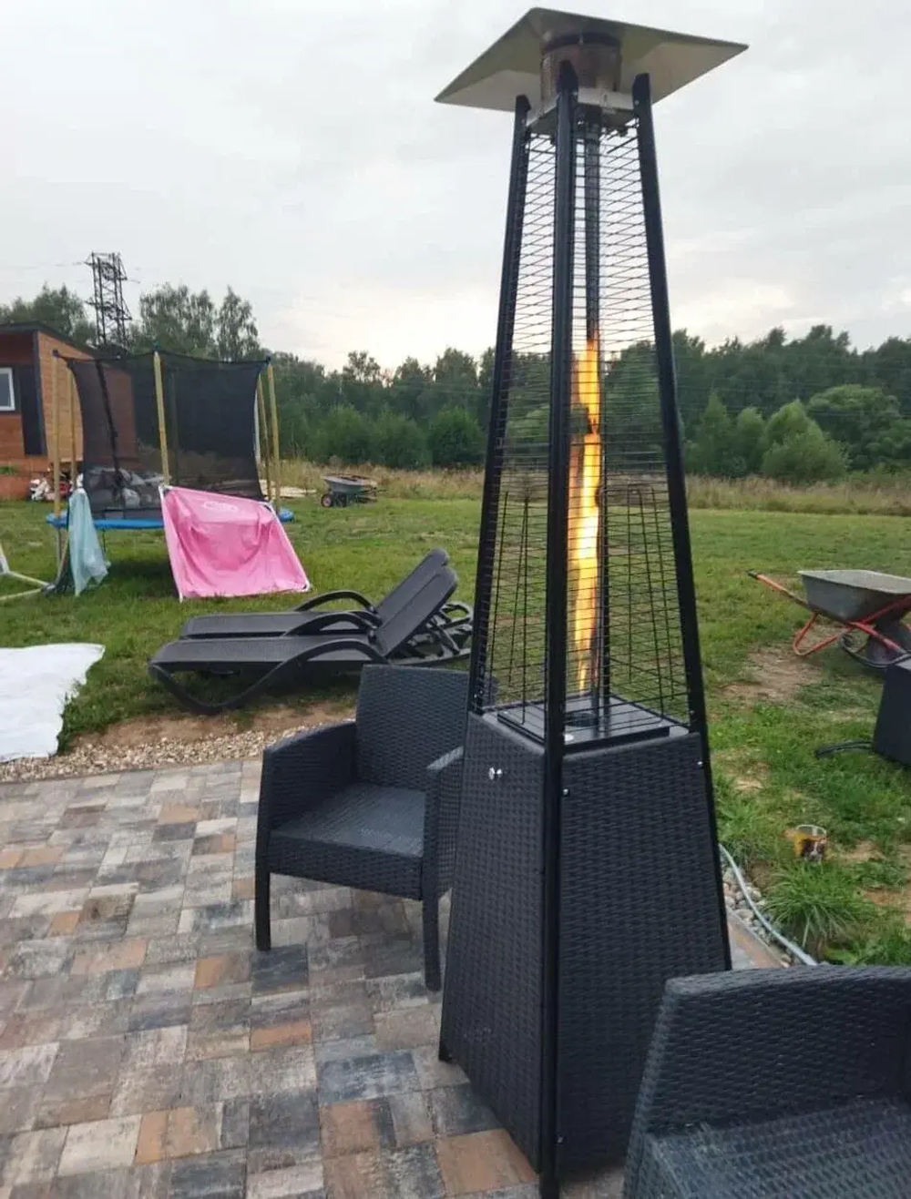 Уличный газовый обогреватель WWT 13I ROTANG Black mini + Чехол