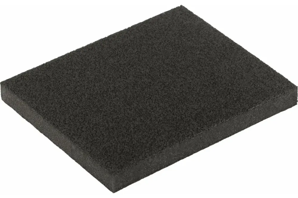 38385м Губка шлифовальная алюминий-оксидная, 125х100х10 мм, Р180
