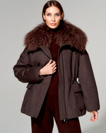 Парка с меховой отделкой ламы