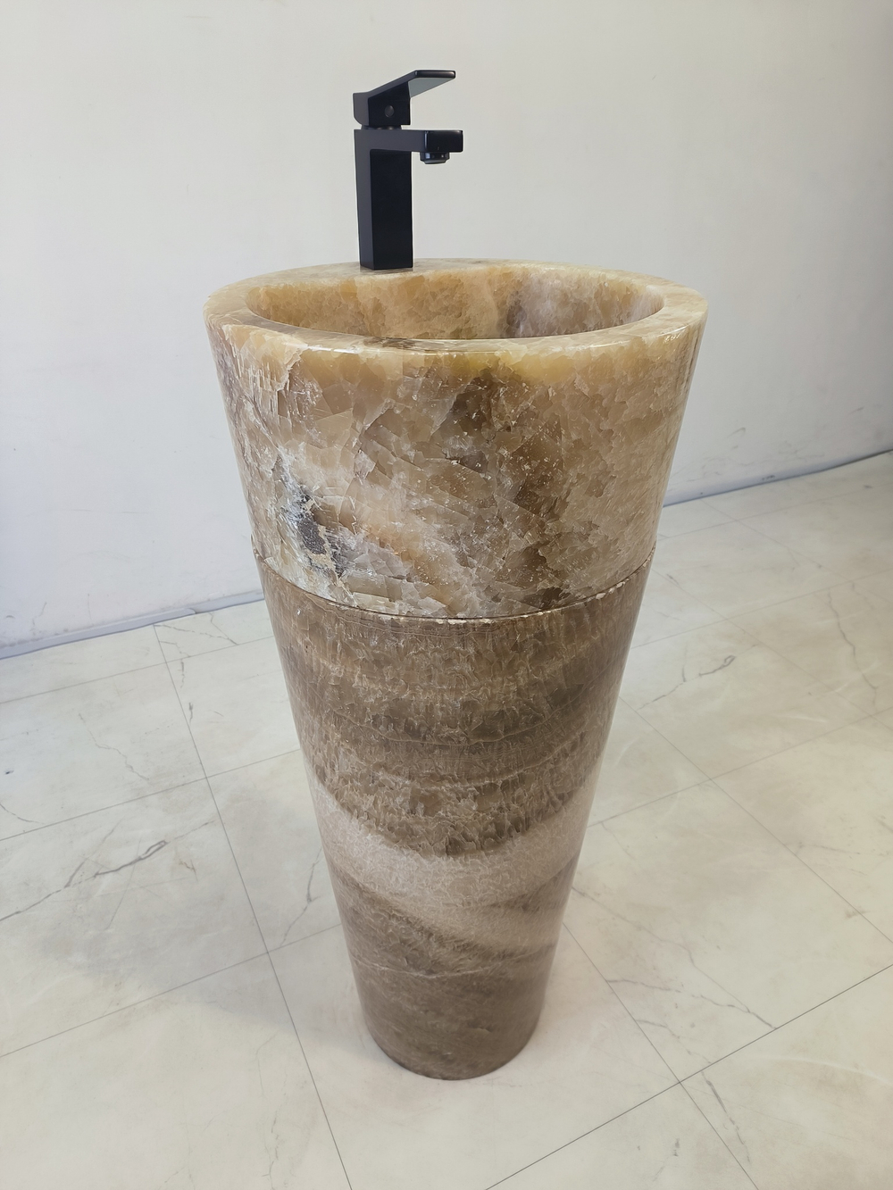 Раковина напольная из оникса Sunset ON-61348 (40*40*90)