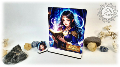 Женский аватар Полуэльф Волшебник для настольных игр, ДНД