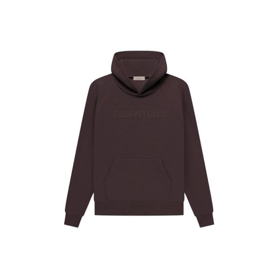 Fear of God Essentials SS23 Waffle Raglan Hoodie Plum Logo