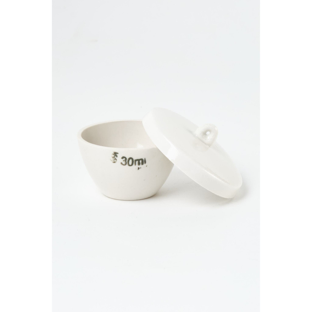 Тигель керамический, 30 мл, низкая стенка