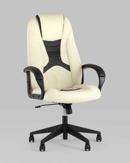 TopChairs ST-CYBER 8 белый/черный эко.кожа крестовина пластик