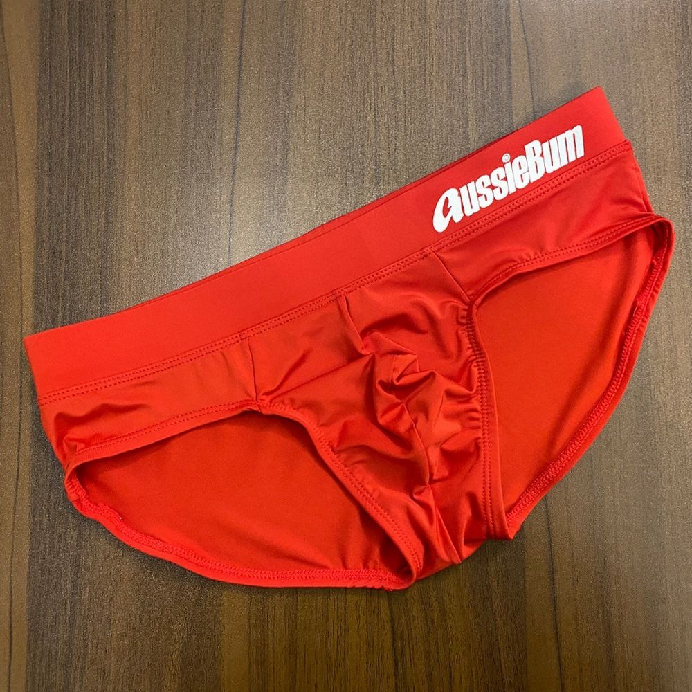 Мужские трусы слипы красные Aussiebum