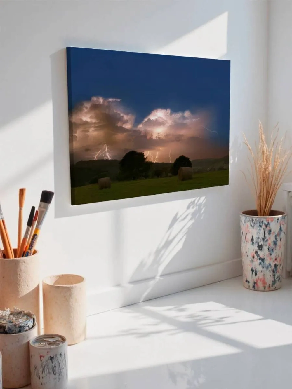 Картина на стену 40 X 50 Молнии