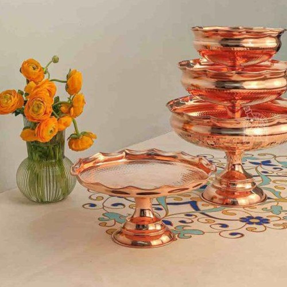 Медная ваза-фруктовница ручной работы Exirmes 30220333 Иран