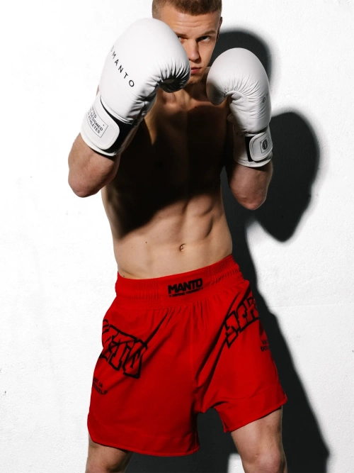 Боксёрские шорты MANTO VARSITY красные