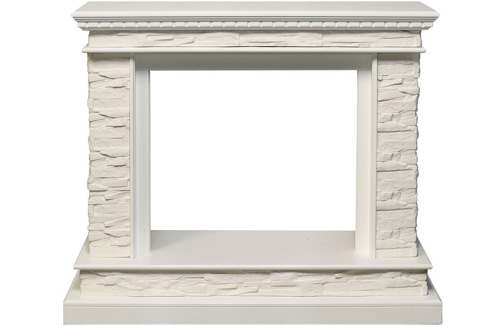 Портал Royal Flame Calgary - Белый / Сланец белый