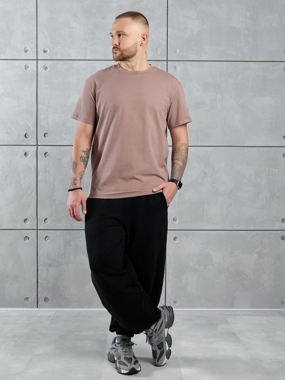 Фуфайка (футболка) мужская Арчи-1 Виотекс БЕЖЕВЫЙ