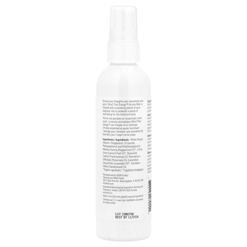 NOW Foods, Эфирные масла, спрей с ароматом Mind That Energy ™, 118 мл (4 жидк. Унции)