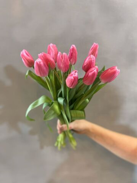 Букет из 11 розовых тюльпанов