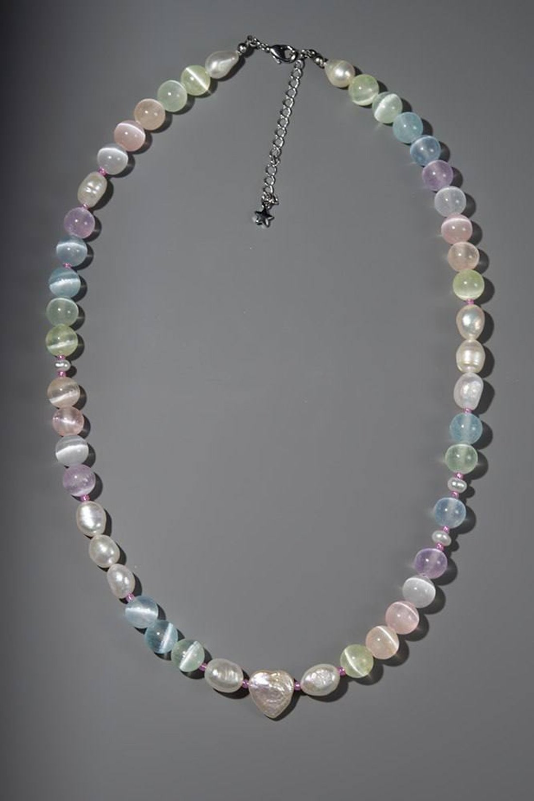 Набор: ожерелье из селенита