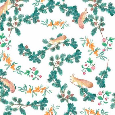 Белочки наеловых ветках 2