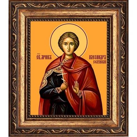 Александр Солунский (Фессалоникийский) мученик. Икона на холсте.