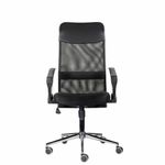 Кресло "Директ Лайт" МС-040, высокая спинка, с подлокотниками, хром, черное