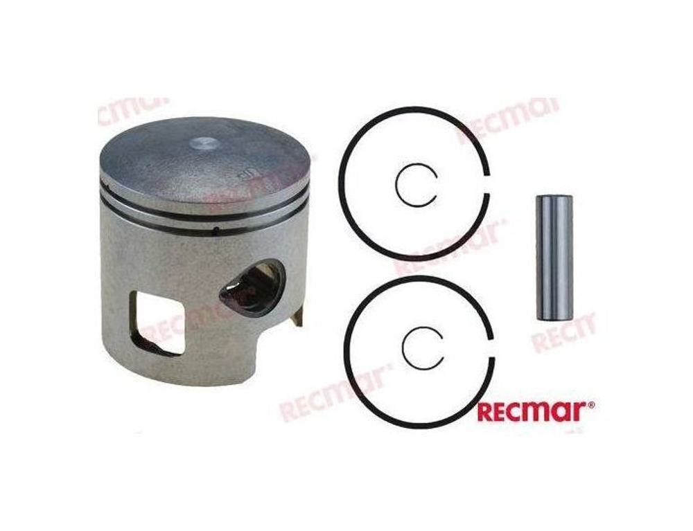 Поршень с пальцем и кольцами Tohatsu/Mercury 25-30, STD, Recmar