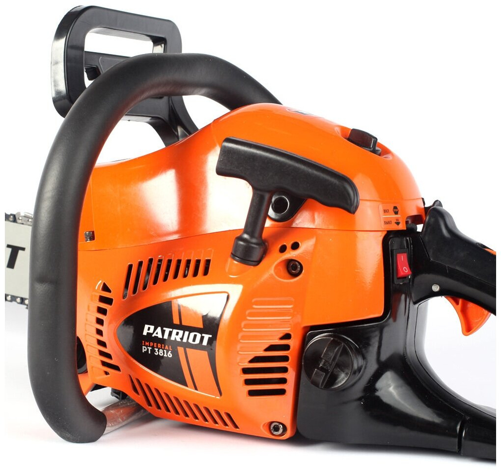 Бензопила PATRIOT "PT 3816", IMPERIAL 2л.с. антивибрация, плавный пуск, шаг цепи 3/8 дюймов
