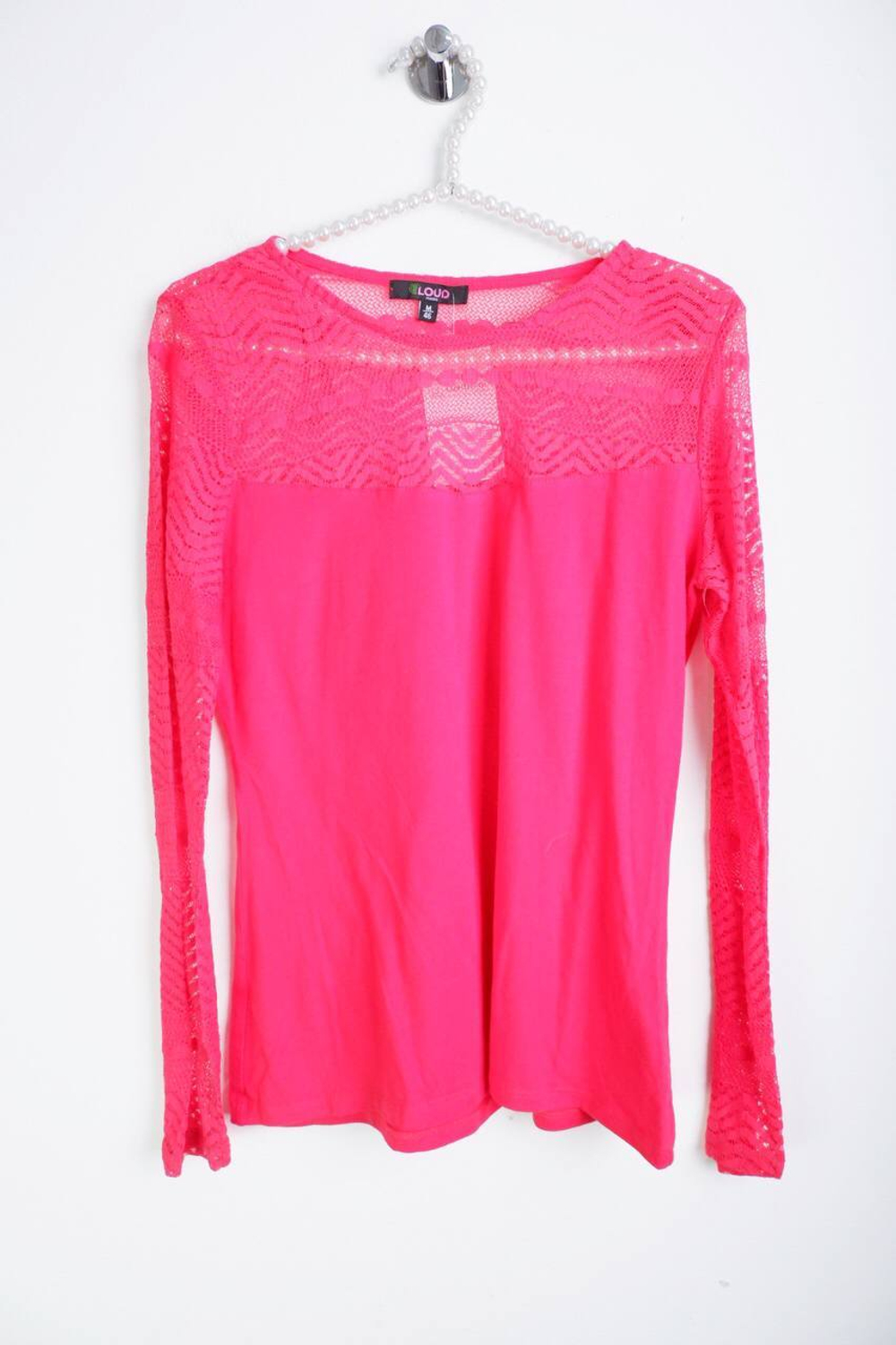 Блузка Modis с ажурной вставкой, маркировка М, визуально на 46 размер