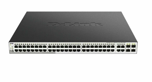 Коммутатор D-Link DGS-1210-52MP/F3A 48 порта 10/100/1000Base-T 4 комбо-порта 100/1000Base-T/SFP