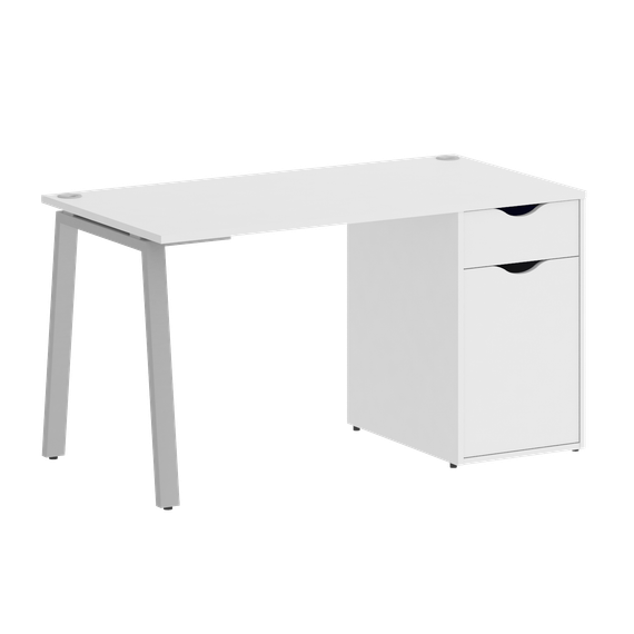 Home Office Стол письменный VR.SP-3-138.1.A Белый Бриллиант/Металл Серый 1380*720*750