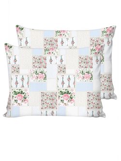 Постельное белье Сказка "Квилт" 2-спальный Наволочка 50х70 см 2 шт Простынь на резинке 160х200 см Пододеяльник 175х215 см, перкаль