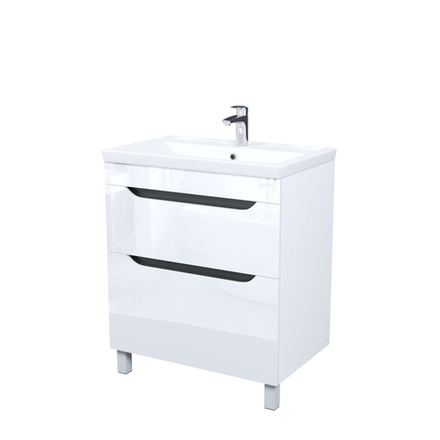 Тумба с умывальником IDDIS Ray, напольная, 70 см, белый, RAY70WFi95K