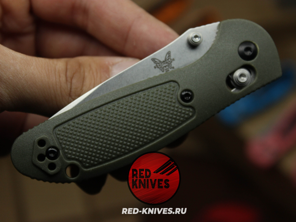 Нож Benchmade 556 Griptilian Mini - зеленый нейлон, клинок стоунвош RK/Н36