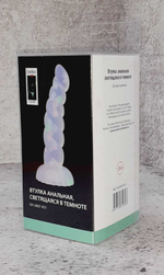 EroHot Glow Втулка анальная светящаяся в темноте с блестками