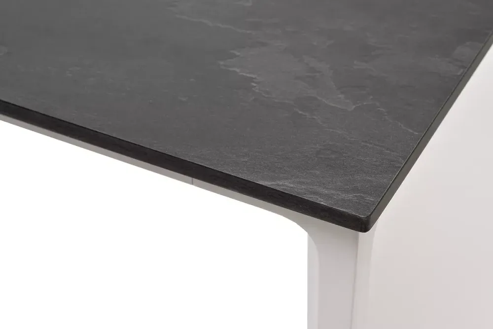 "Малага" обеденный стол из HPL 90х90см, цвет "серый гранит", каркас белый