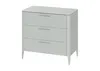 Комод Type 3 ящика ширина 90 см (светло-серый)