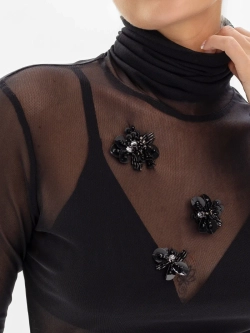 Водолазка DEW FLOWER, черный