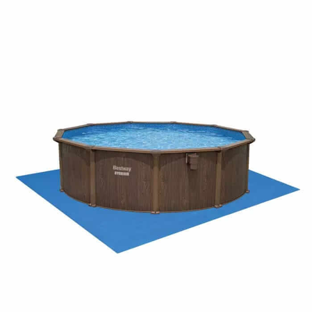 Стальной бассейн Bestway Hydrium Pool Set 549х130 см + песочный ф/насос 5678 л/ч, лестница, тент, подстилка (561CS BW)