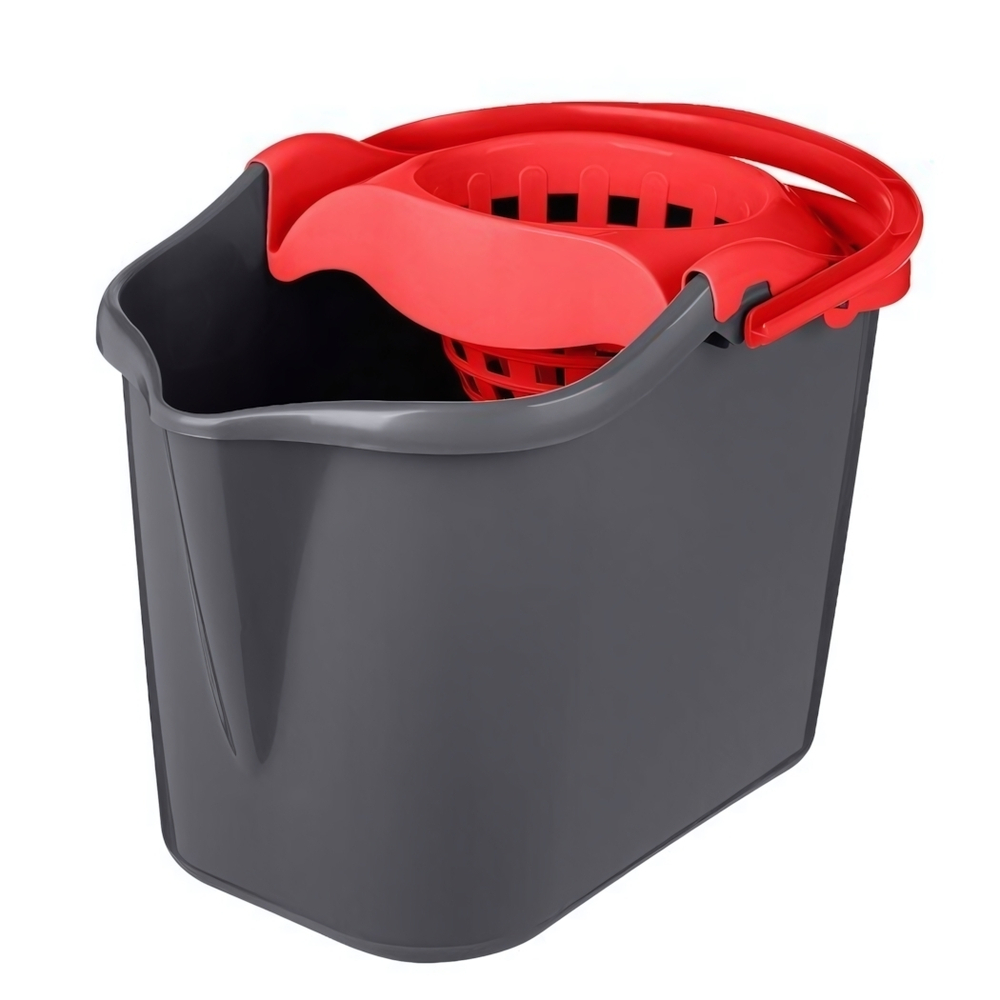 Ведро "Rimo" прямоугольное 13л с отжимом МОП (красный)