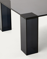 Журнальный столик Adularia из стекла темно-серого цвета 140 x 60