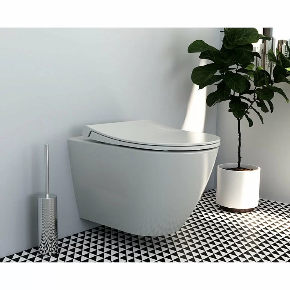 Унитаз Vitra Sanibelle 9878B003-7200 безободковый, с инсталляцией, с крышкой микролифт, кнопка хром