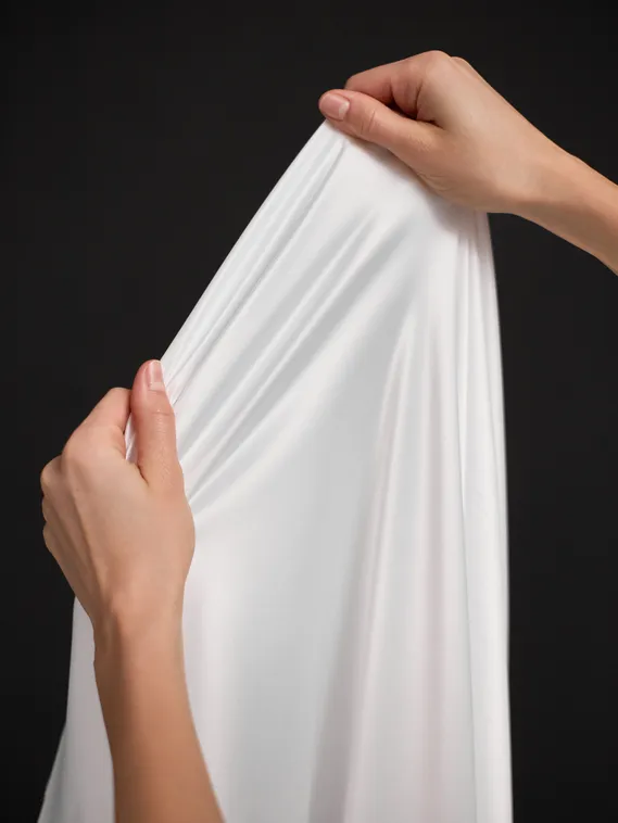 Атлас-стрейч бельевой оптом арт.1007, Китай, айвори 004