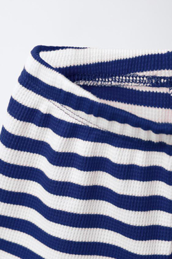 ZARA КОМПЛЕКТ ИЗ ФУТБОЛКИ И ШОРТОВ WAYAS WAFFLE, ЧЕРНИЛЬНО-СИНИЙ